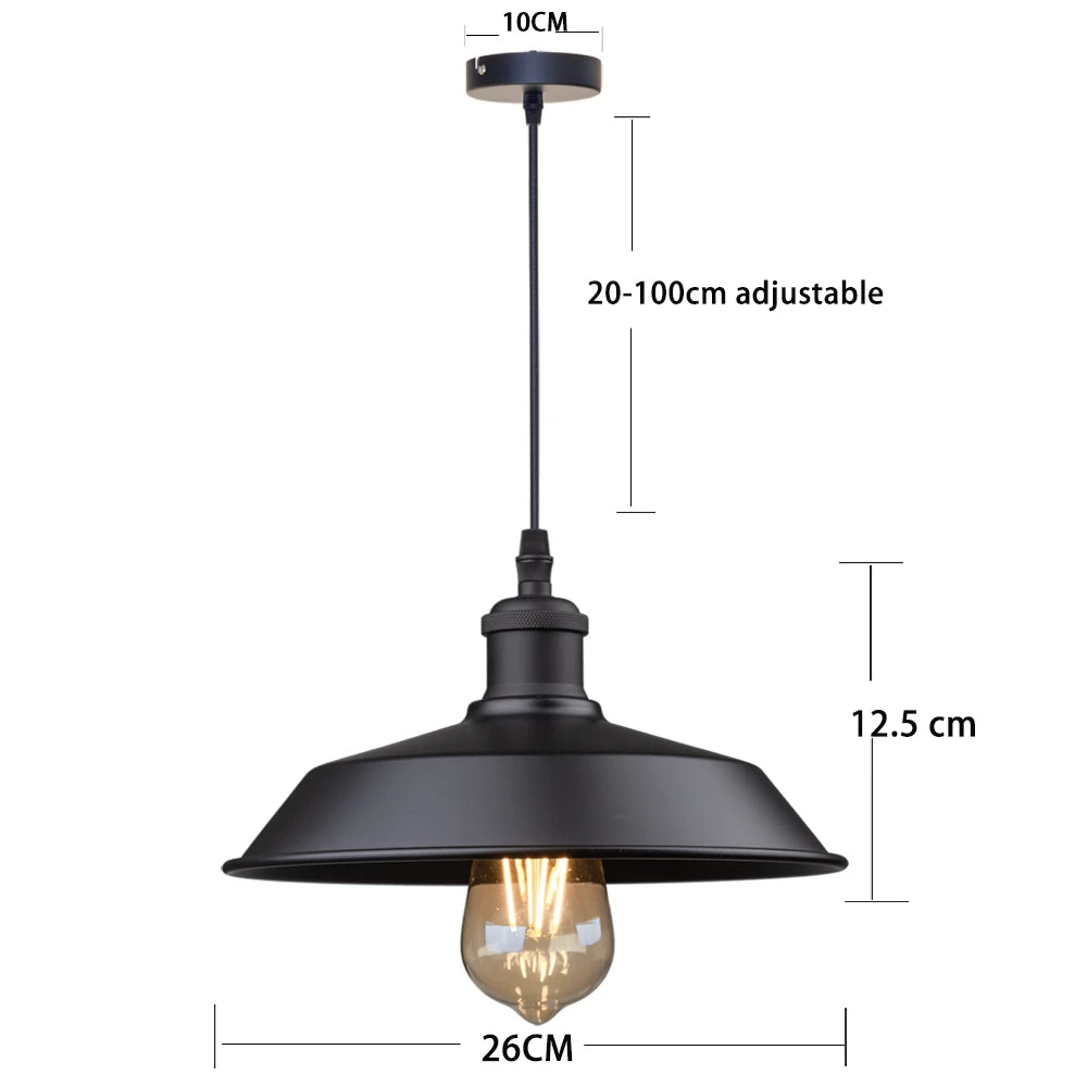 Industrial Gold Barn Dome Pendant Light for Kitchen Island and Cafe