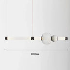 Minimalist Glass Pendant Light with Brass Accents