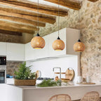 Bohemian Bamboo Rattan Pendant Light for Dining