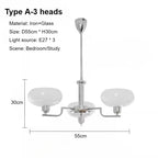 Modern Bauhaus Chrome Chandelier - Nordic Design