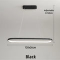 Lámpara colgante LED minimalista con diseño de tira ovalada