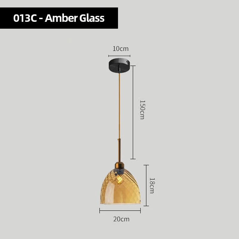 Modern Swirl Glass Pendant Light in Smoked Gray and Amber for Kitchen Island