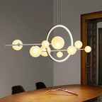 Nordic Glass Pendant Light with Iron Frame