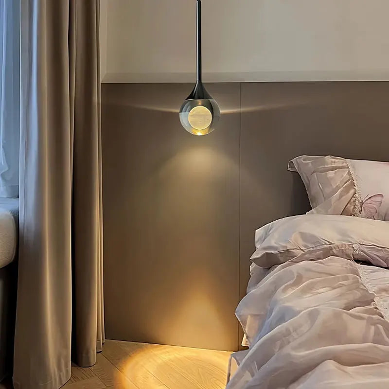 Minimalist Glass Pendant Light for Bedroom