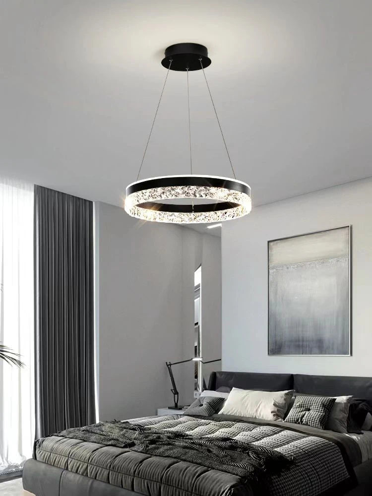 Lámpara colgante de cristal minimalista para dormitorio