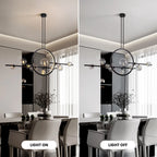 Nordic Glass Pendant Light with Iron Frame