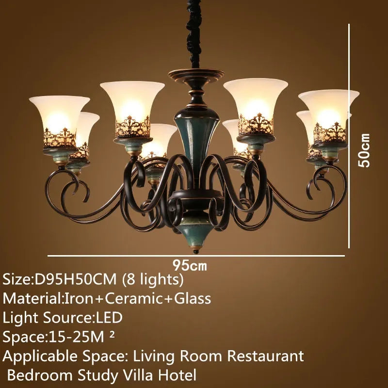 Vintage Crystal Chandelier Pendant Light