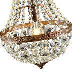 Antique Bronze Crystal Empire Chandelier