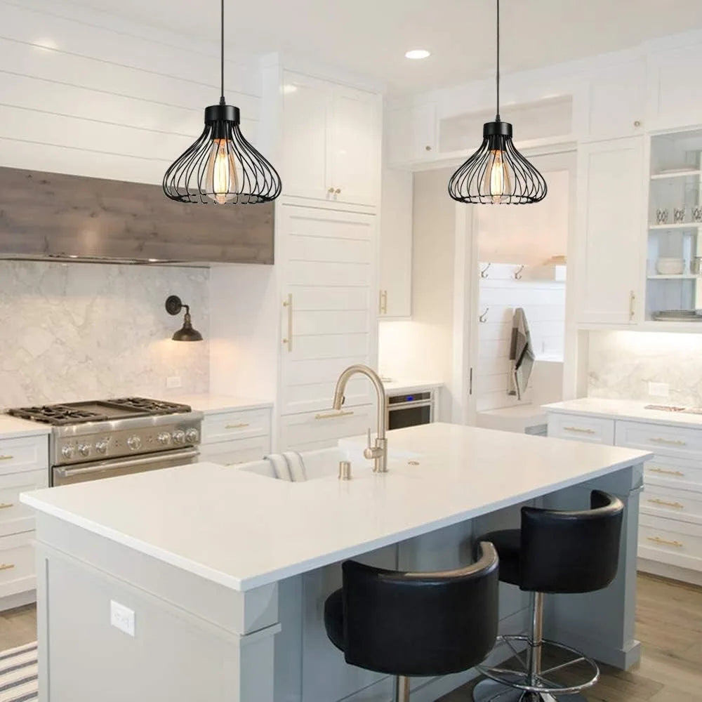 Industrial Iron Pendant Light for Kitchen & Dining