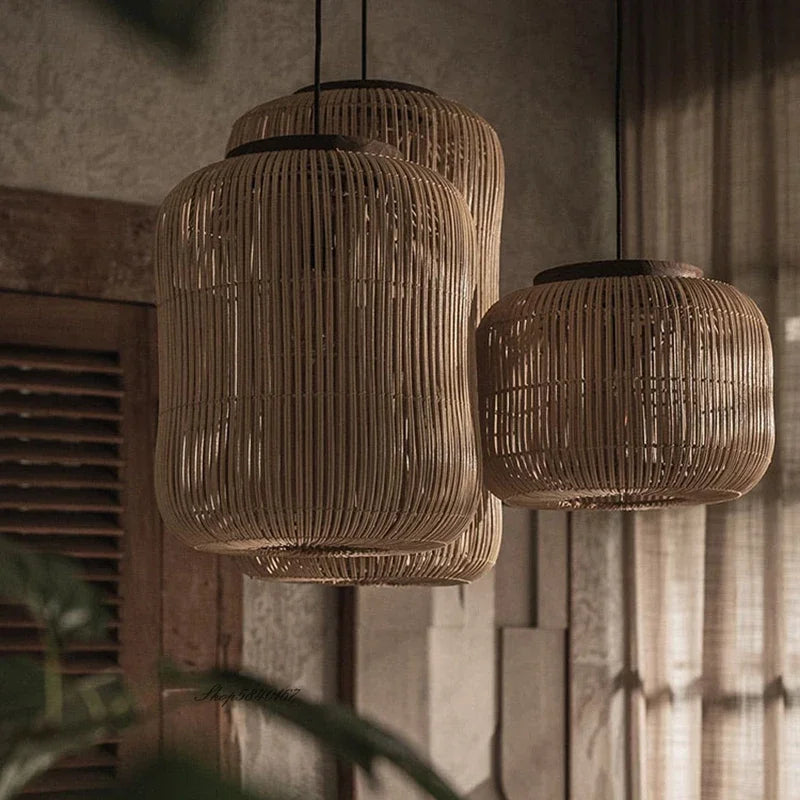 Vintage Bamboo Pendant Ceiling Light