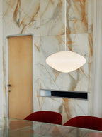 Danish Designer Opal Glass Teardrop Pendant Light for Dining Table