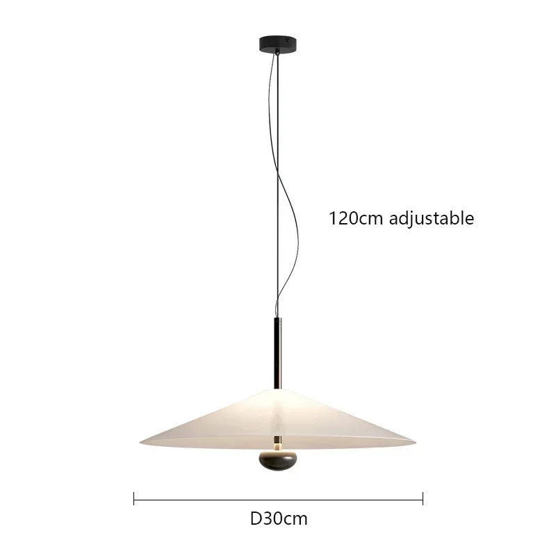 Lámpara colgante de cristal minimalista para comedor