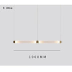 Minimalist Glass Pendant Light with Brass Accents