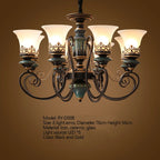 European Luxury Glass Chandelier Iron Frame