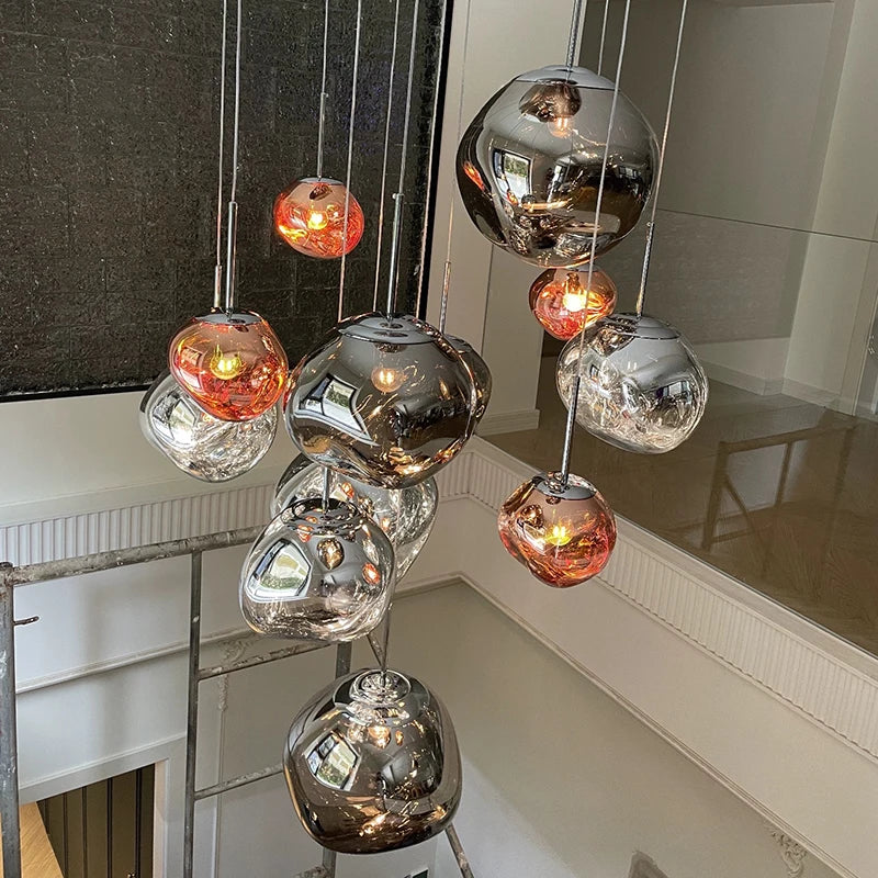 Lámpara Colgante Nórdica de Cristal - Lámpara Colgante Diseño Lava