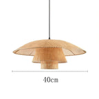 Vintage Rattan Pendant Lamp Handmade Suspension