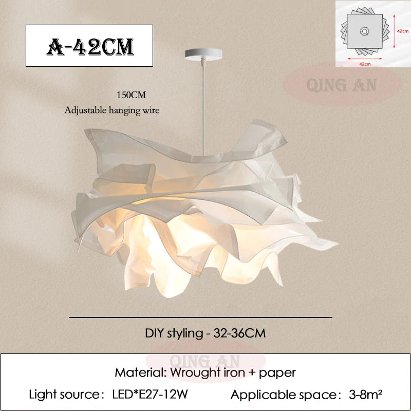Modern Paper Pendant Light - Artistic Hanging Lamp