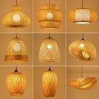 Bohemian Bamboo Rattan Pendant Light Woven