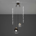 Nordic Minimalist Crystal Glass Pendant Light Bedroom