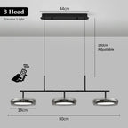 Minimalist Glass Pendant Light with Remote Control