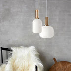 Nordic Glass Pendant Light with Copper Finish