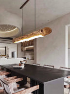 Lámpara colgante nórdica de madera para comedor