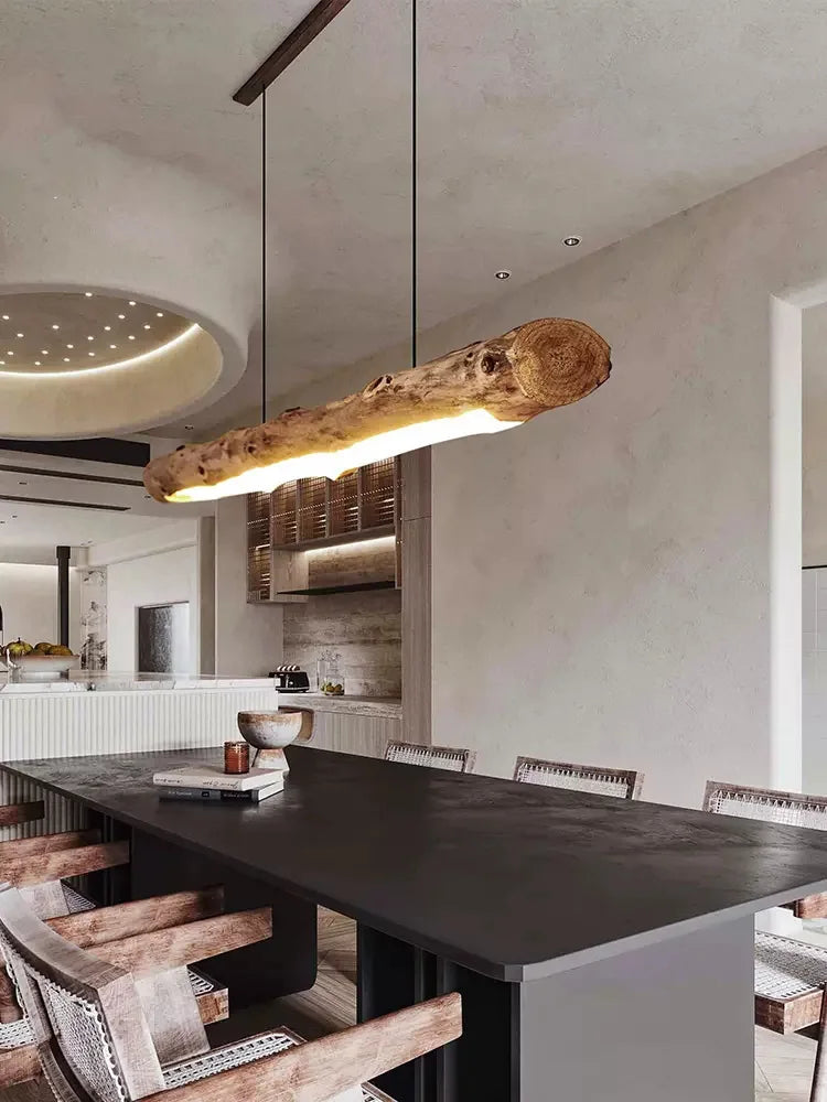 Nordic Wood Pendant Light for Dining Room