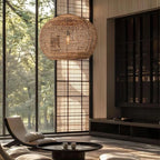 Bohemian Rattan Woven Pendant Light for Dining Room