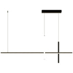 Lámpara colgante de hierro lineal minimalista para comedor