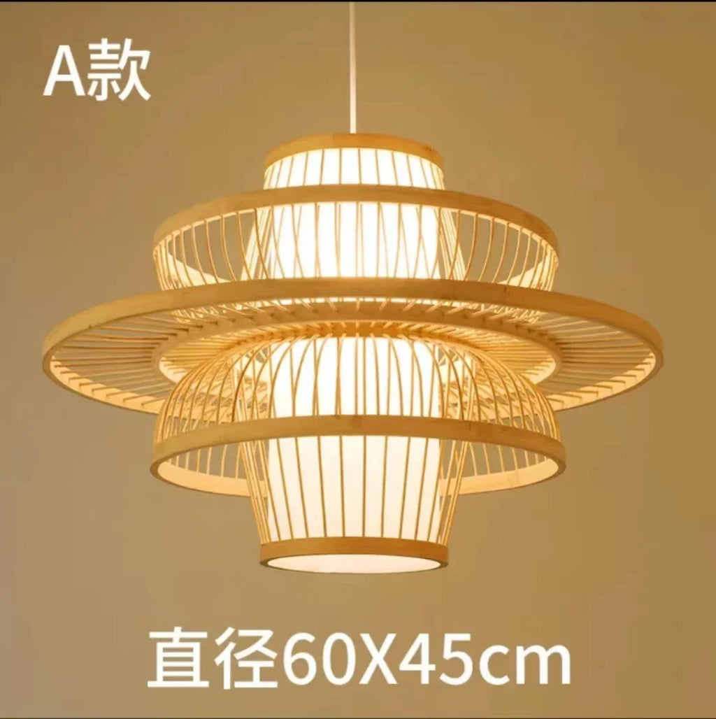 Bohemian Rattan Pendant Light for Bedroom