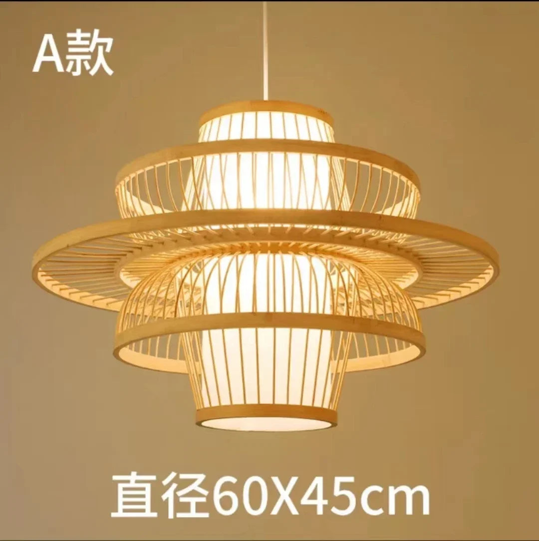 Bohemian Rattan Pendant Light for Bedroom