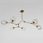 Lámpara Colgante Moderna de Cristal - Lámpara de Techo de 6 Luces