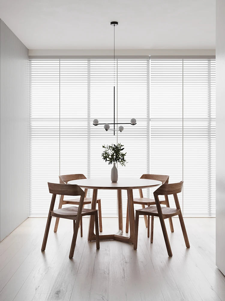 Lámpara colgante minimalista de hierro y cristal para sala de estar
