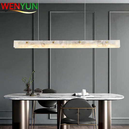 Minimalist Marble Pendant Light for Dining Room