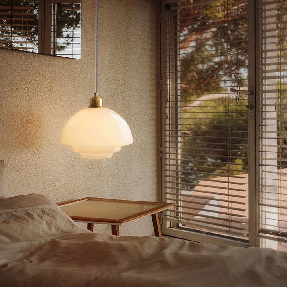 Lámpara colgante de cristal minimalista para comedor