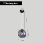 Modern Swirl Glass Pendant Light in Smoked Gray and Amber for Kitchen Island