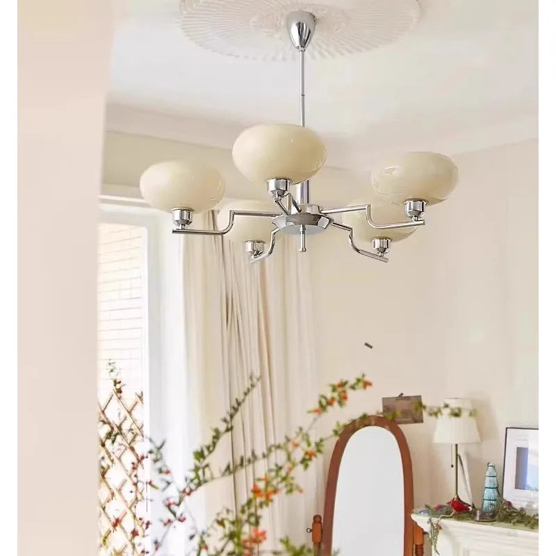 Modern Bauhaus Chrome Chandelier - Nordic Design