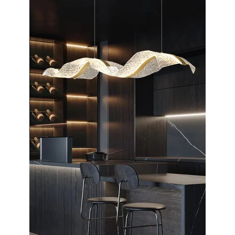 Nordic Wave LED Pendant Light for Dining Room