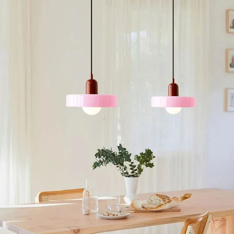 Nordic Retro Glass Pendant Light for Dining Room