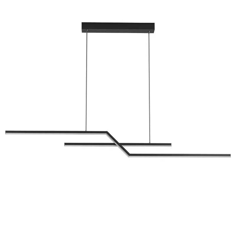 Lámpara colgante LED nórdica de hierro en Z para comedor