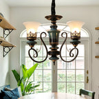 European Luxury Glass Chandelier Iron Frame