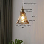 Nordic Glass Pendant Light with Copper Fixture