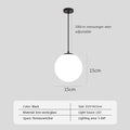 Nordic Glass Ball Pendant Light Brass Iron Hanging Lamp