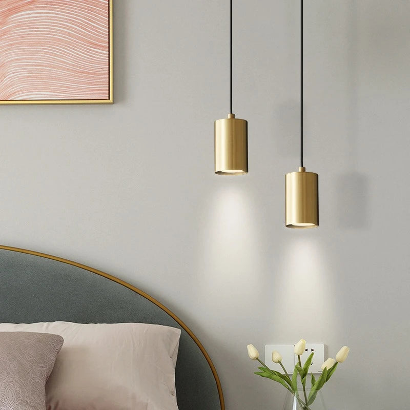 Nordic Minimalist Iron Pendant Light for Bedroom