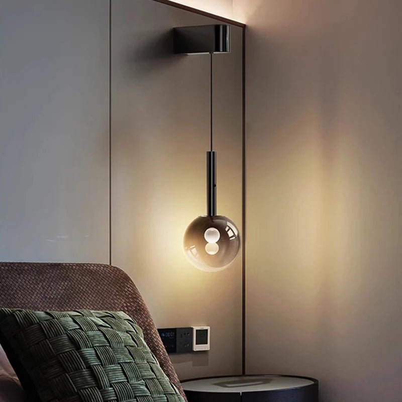 Nordic Glass Pendant Light for Bedroom