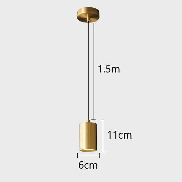 Nordic Minimalist Iron Pendant Light for Bedroom