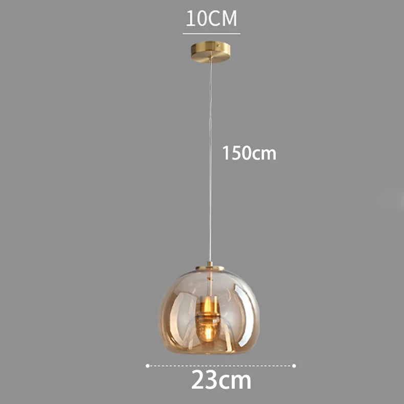 Modern Glass Pendant Light for Dining Room