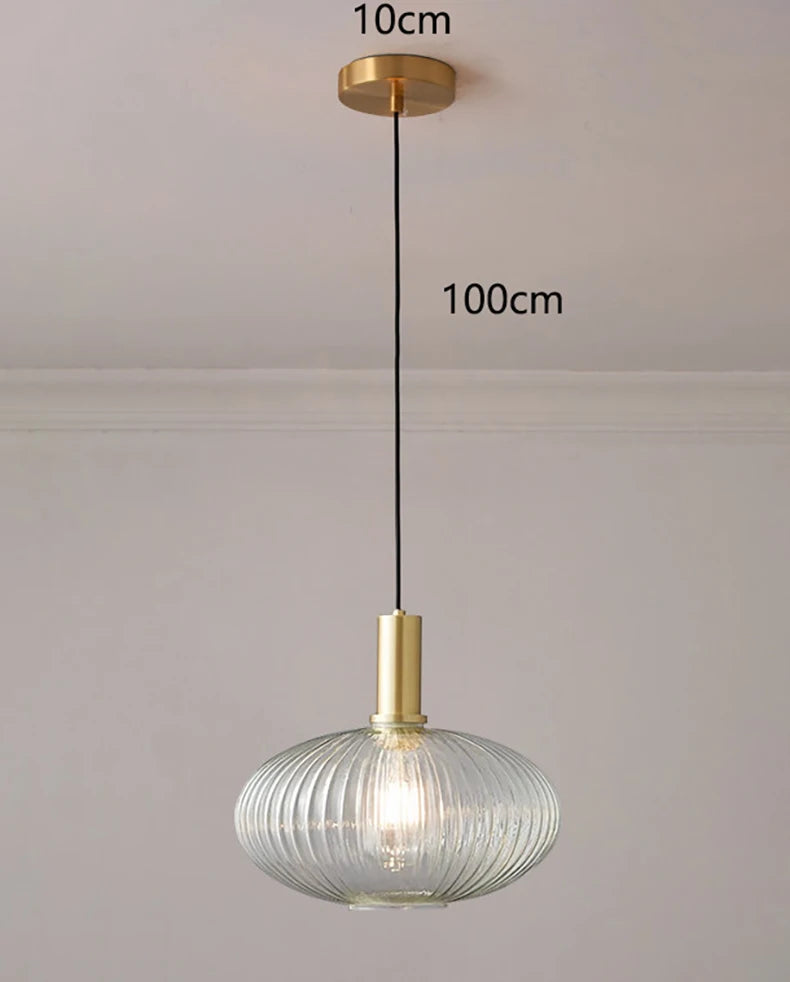 Lámpara colgante de cristal nórdica para comedor