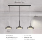 Lámpara Colgante Minimalista de Hierro y Acrílico para Comedor