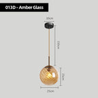Modern Swirl Glass Pendant Light in Smoked Gray and Amber for Kitchen Island